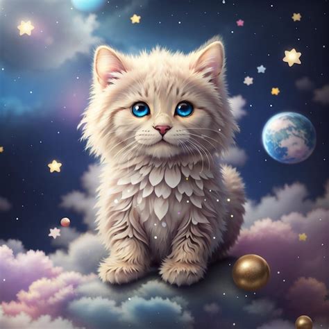 Premium AI Image | Cat with stars