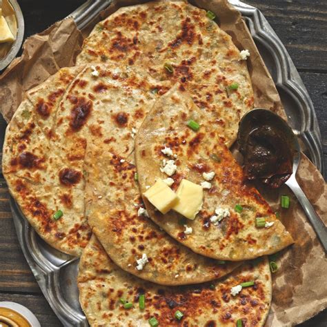 Paneer Paratha Recipe (Spring Onion Paratha) - Fun FOOD Frolic