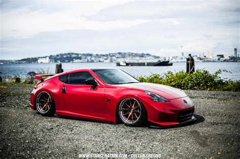 Nissan, Nissan 350Z, Stance, Stanceworks, StanceNation, Red Cars Wallpapers HD / Desktop and ...