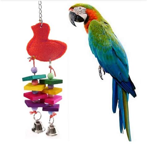 1Pc Colorful Bird Chewing Toys Cage Swing Bites Pet Parrot Toy Parakeet Budgie Playing Pet ...