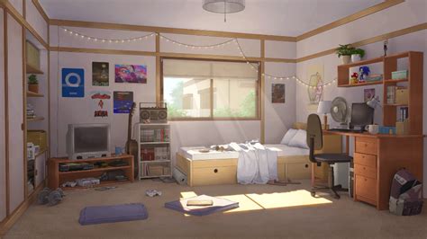 ArtStation - Retro style bedroom, Anastasia Ermakova | Retro style ...