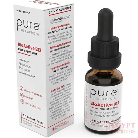 BioActive Vegan Vitamin B12 Sublingual Liquid Supplement with ...