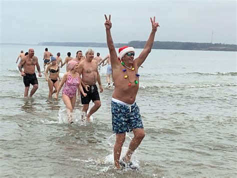 Large crowd rings in new year with bracing Polar Bear Dip | The ...