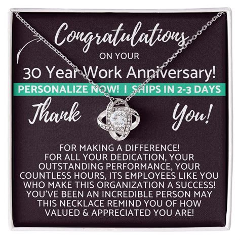 Happy 30th Work Anniversary Personalized 30 Year Job Service - Etsy