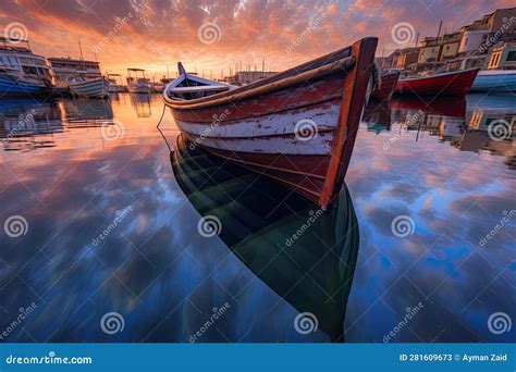 Boat on the Beach at Sunset Stock Illustration - Illustration of clouds, beautiful: 281609673