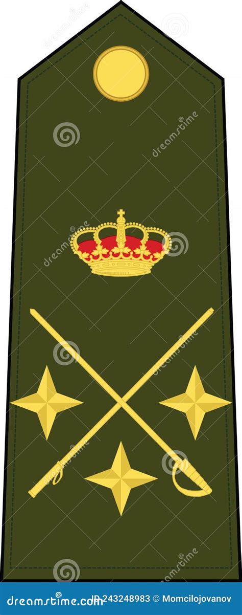 Shoulder Army Mark Insignia of the Spanish LIEUTENANT GENERAL Stock ...