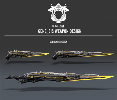 ArtStation - GENE_SIS Gunblade and Chakram Weapon Concept