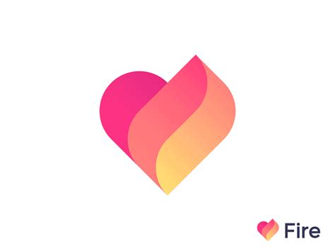 Heart + Fire logo concept for dating app ( sold ) by Vadim Carazan on Dribbble