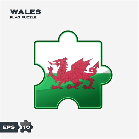 Premium Vector | Wales flag puzzle