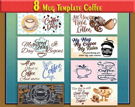 Coffee Mug Template For Sublimation