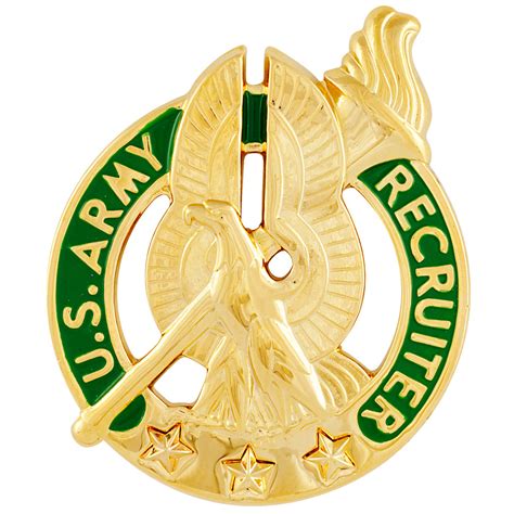 Army Identification Badge Recruiter Gold