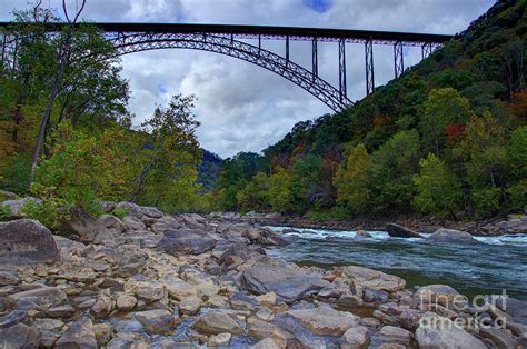 New River Gorge Bridge in Autumn 0994 Photograph by Alan Look - Fine Art America