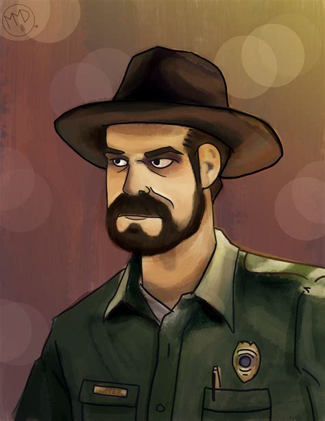 Chief Jim Hopper from Stranger Things - Mackenzie Dunn Illustrator | Stranger things fanart ...