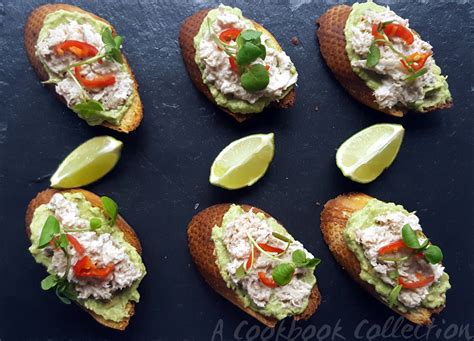 Crab and Avocado Toasts - A Cookbook Collection