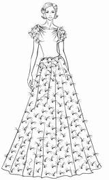 Fashion Ball Gowns Coloring Pages sketch template
