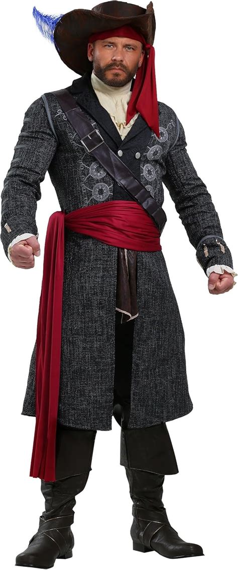 Amazon.com: Plus Size Blackbeard Pirate Costume Blackbeard Costume for Men : Clothing, Shoes ...