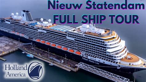 Holland America NIEUW STATENDAM Full Ship Tour, Review & BEST Spots of ...