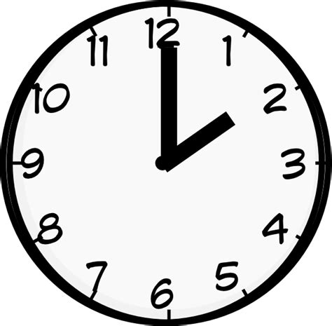 2 O Clock Clip Art at Clker.com - vector clip art online, royalty free & public domain