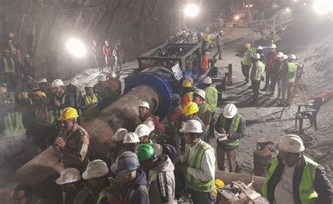 Uttarkashi Uttarakhand Tunnel Collapse Nitin Gadkari Visits Uttarkashi Tunnel Collapse Site ...