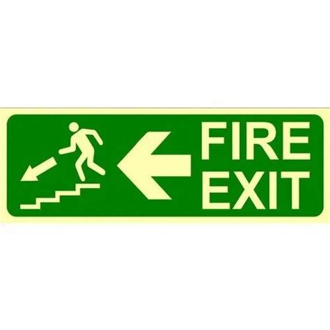 Fire Exit Sign Stairs