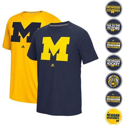 MICHIGAN WOLVERINES ADIDAS NCAA CLIMALITE ULTIMATE PERFORMANCE T-SHIRT ...