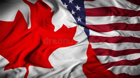 Canada - US Combined Flag | Canada and United States Relations Concept ...