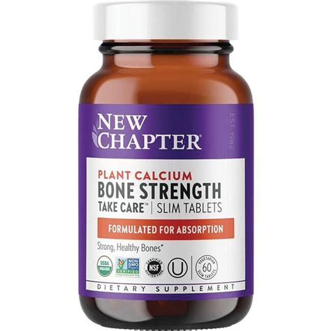 New Chapter Plant Calcium Bone Strength Take Care - Slim Tablets 60 Veg ...