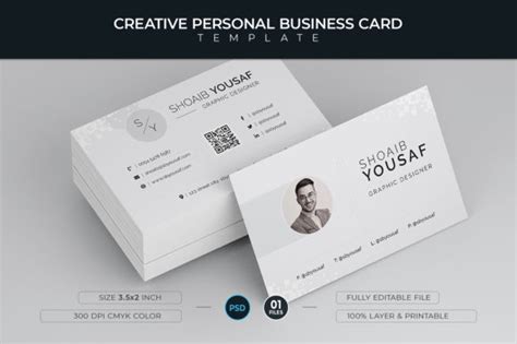 Personal Business Card Graphic by VisualGraphics · Creative Fabrica