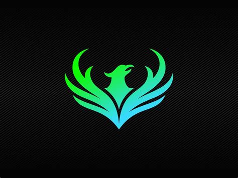 Phoenix badge logo with green and blue RGB colors 6207726 Vector Art at Vecteezy