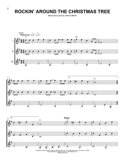 Rockin' Around The Christmas Tree Sheet Music | J Arnold | Guitar Ensemble