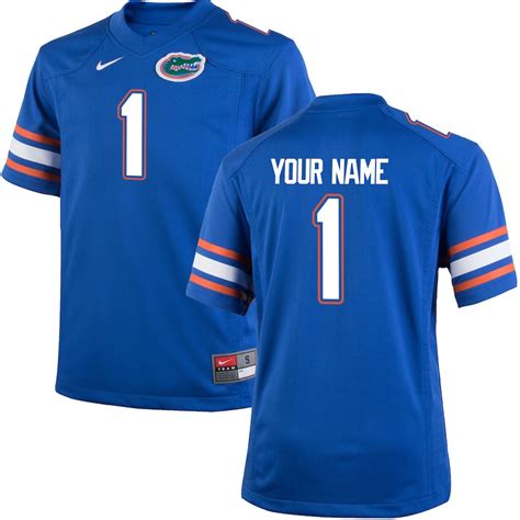 Florida Gators Nike Youth Team Crest Custom Replica Jersey - Royal