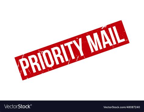 Priority mail rubber stamp seal Royalty Free Vector Image