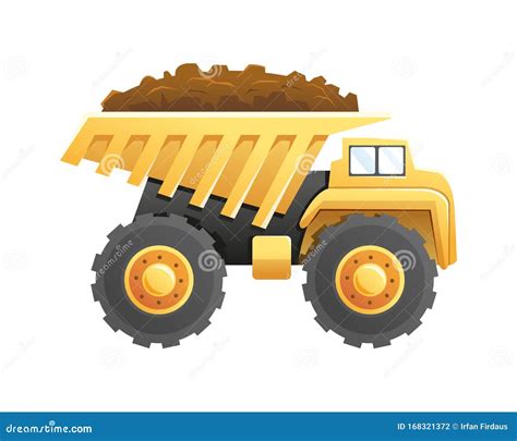 3d Illustration Dump Truck Semitrailer Heavy Truck. 3d Icons For The ...