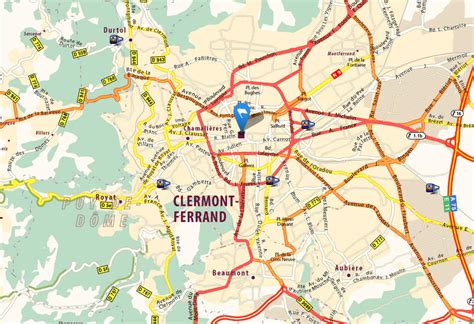 Clermont Ferrand Map - France