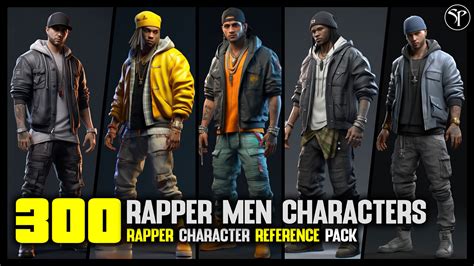 ArtStation - 300 Rapper Men Characters - 4K Reference Image Pack - Vol ...