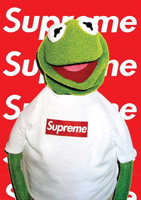 Kermit The Frog Wearing Supreme - 1060x1500 Wallpaper - teahub.io