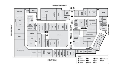 Centre Map - DFO Uni Hill