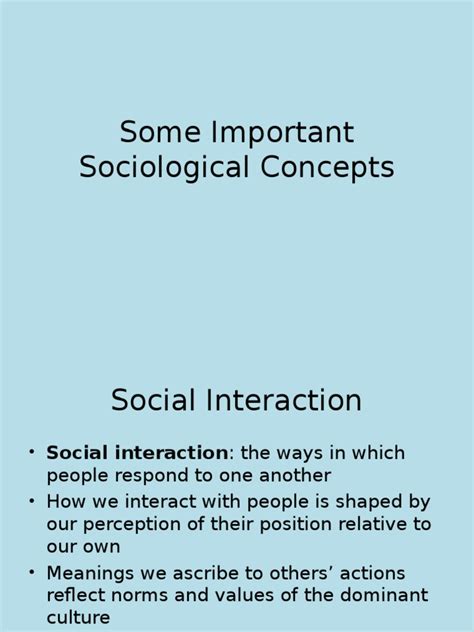 201.03 Important Sociological Concepts | Sociology | Institution