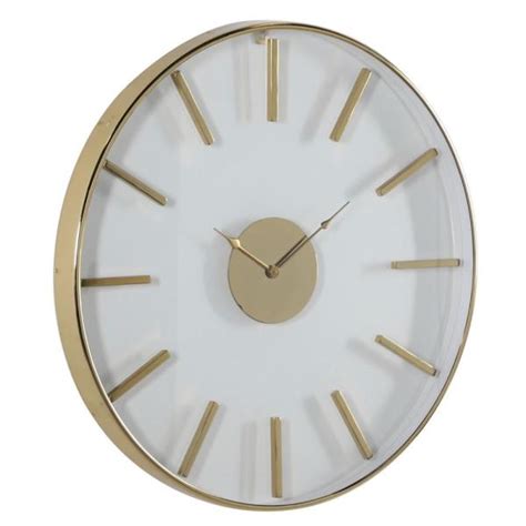 LITTON LANE Gold Stainless Steel Wall Clock-81182 - The Home Depot in 2021 | Wall clock modern ...