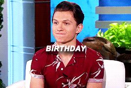 Tom Holland Saying Happy Birthday Gif