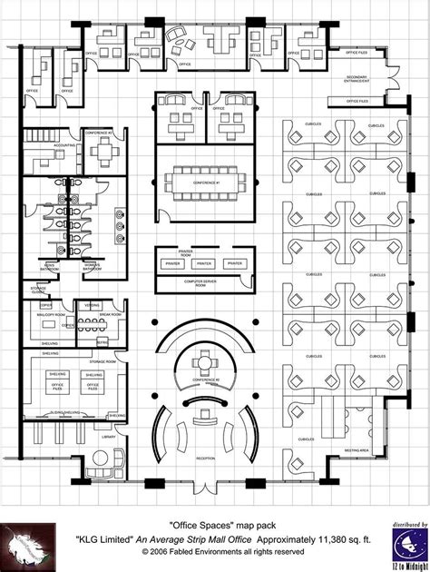 the floor plan for an office building