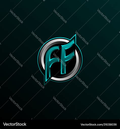 Initial ff logo design ff logo design Royalty Free Vector