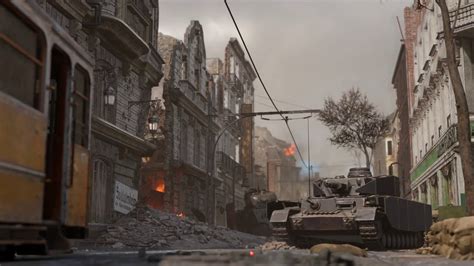 Call of Duty®: WWII Aachen Multiplayer Map Flythrough - YouTube