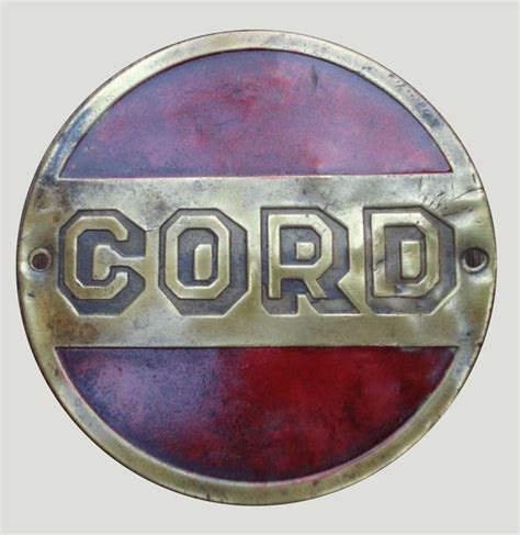 Cord Badge | Car badges, Car hood ornaments, Cord automobile