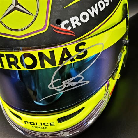 Lewis Hamilton Signed Helmet Visor TEAR-OFF 2022 Yellow BELL Helmet ...