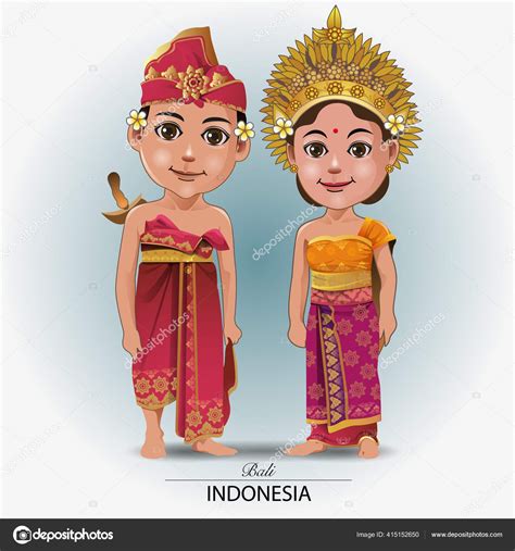 Pakaian Adat Bali Adat sunda animasi javanese kebaya pernikahan karikatur betawi tarian pekan ...