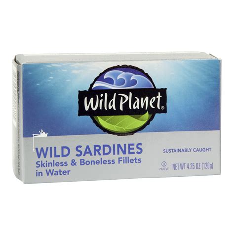 Wild Planet Sardines In Water Skinless Boneless 4.25 Oz | Nassau Candy