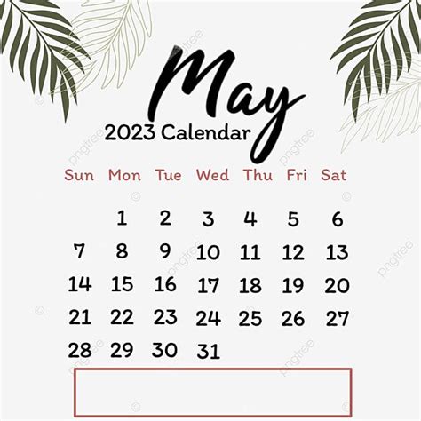 Calendar May 2023 PNG Transparent, May 2023 Calendar, May, May 2023 ...