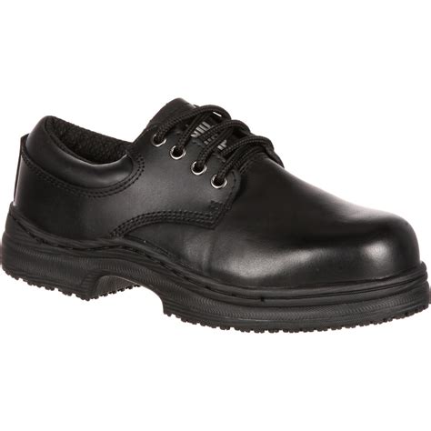 SlipGrips Steel Toe Slip-Resistant Oxfords, #5332