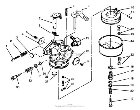 Toro 38054, 521 Snowthrower, 1996 (SN 6900001-6999999) Parts Diagram for CARBURETOR NO. 632107A